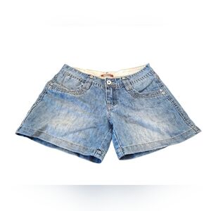 UNIONBAY Y2K Light Blue Low Rise Denim Cargo Shorts Size 5